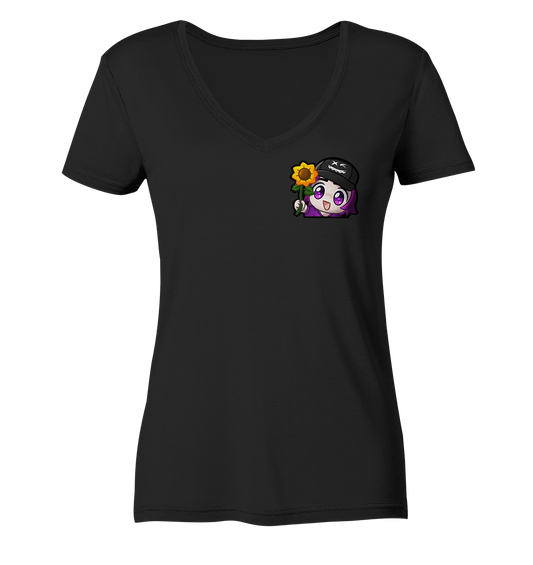 x3_kaspa Flower - Ladies V-Neck Shirt