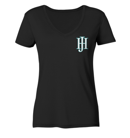 HuwJeffner Logo - Ladies V-Neck Shirt