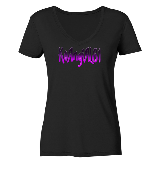 KoRngirL81 Logo - Ladies V-Neck Shirt
