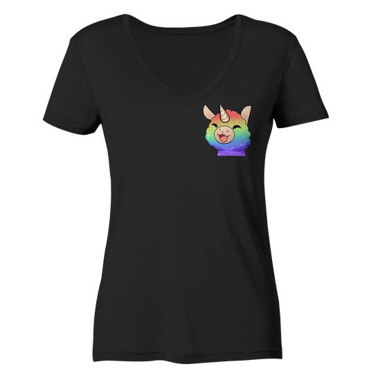 FlauschigTV Rainbow - Ladies V-Neck Shirt