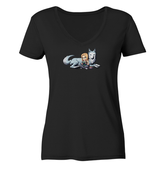 StaceyLucia Wolf - Ladies V-Neck Shirt