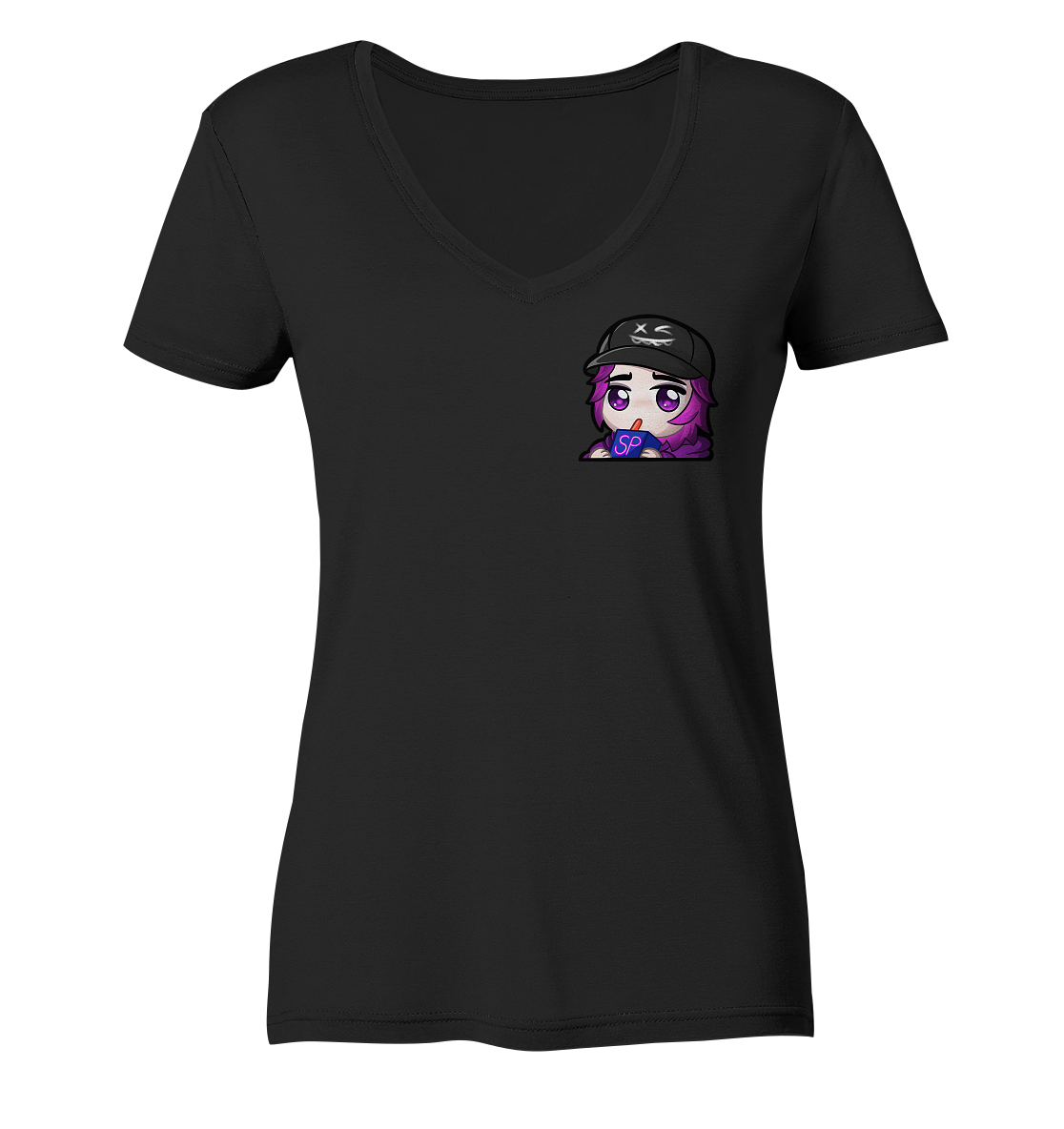 x3_kaspa Sip - Ladies V-Neck Shirt