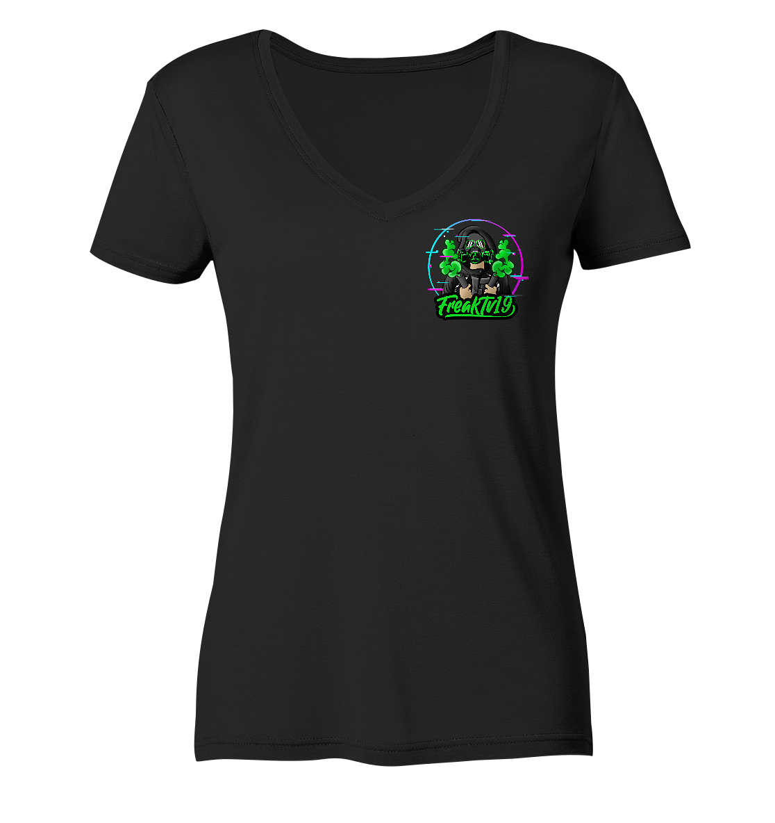 FreakTV19 Logo - Ladies V-Neck Shirt