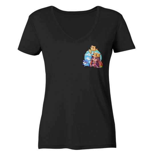 LuciaValchiria Logo - Ladies V-Neck Shirt