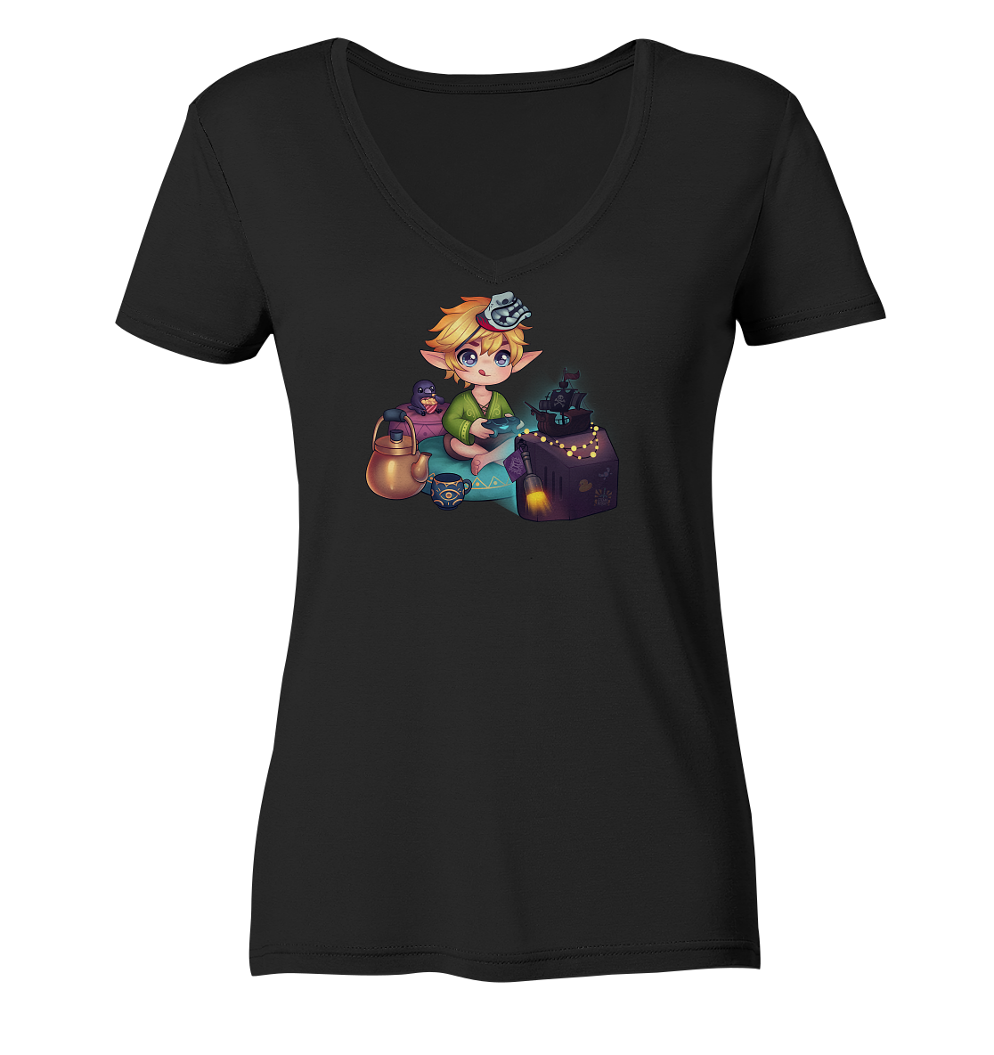 StefanBzockt Gamingroom - Ladies V-Neck Shirt