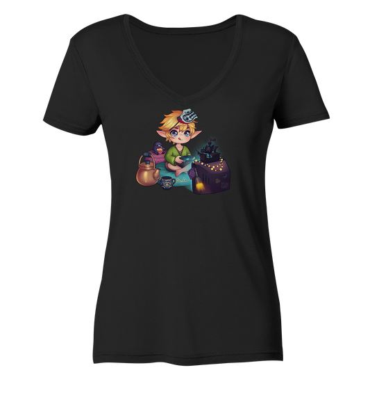 StefanBzockt Gamingroom - Ladies V-Neck Shirt
