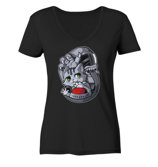 FeineKatze Among Kopf - Ladies V-Neck Shirt
