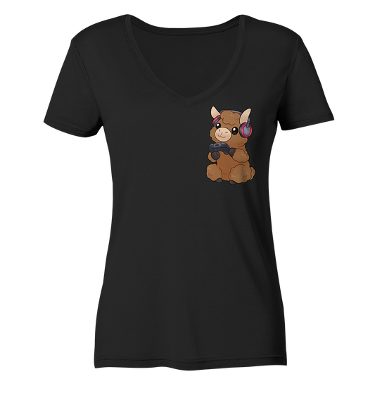 FlauschigTV Controller - Ladies V-Neck Shirt