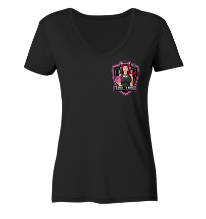 Franzi_Flauschi Logo - Ladies V-Neck Shirt