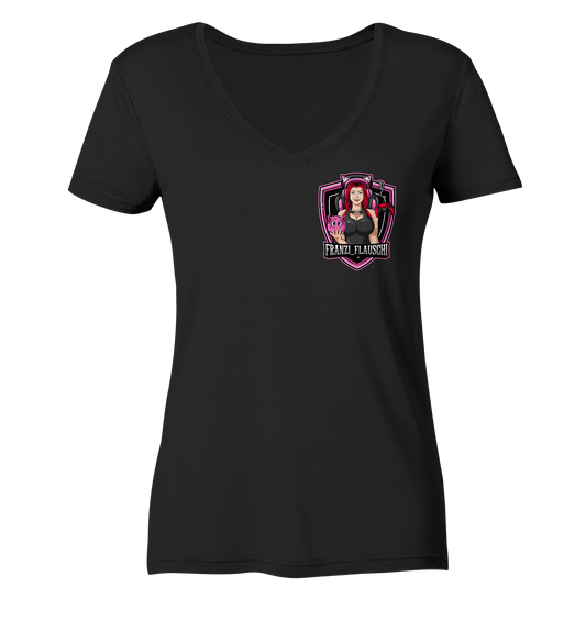 Franzi_Flauschi Logo - Ladies V-Neck Shirt