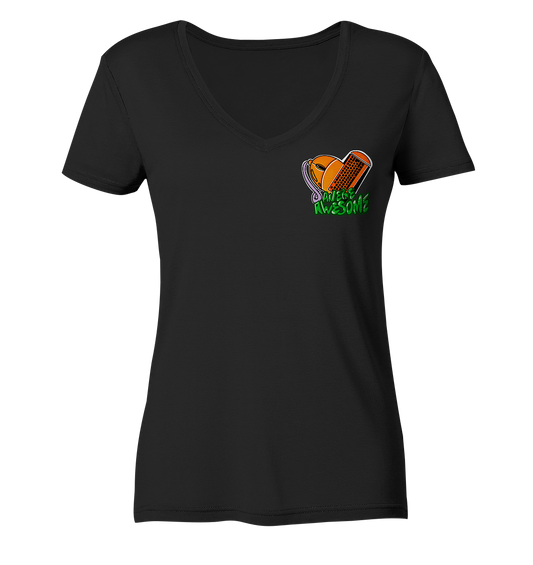 AnereAwesome Logo - Ladies V-Neck Shirt