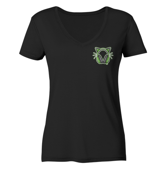 KykyNeko Logo - Ladies V-Neck Shirt