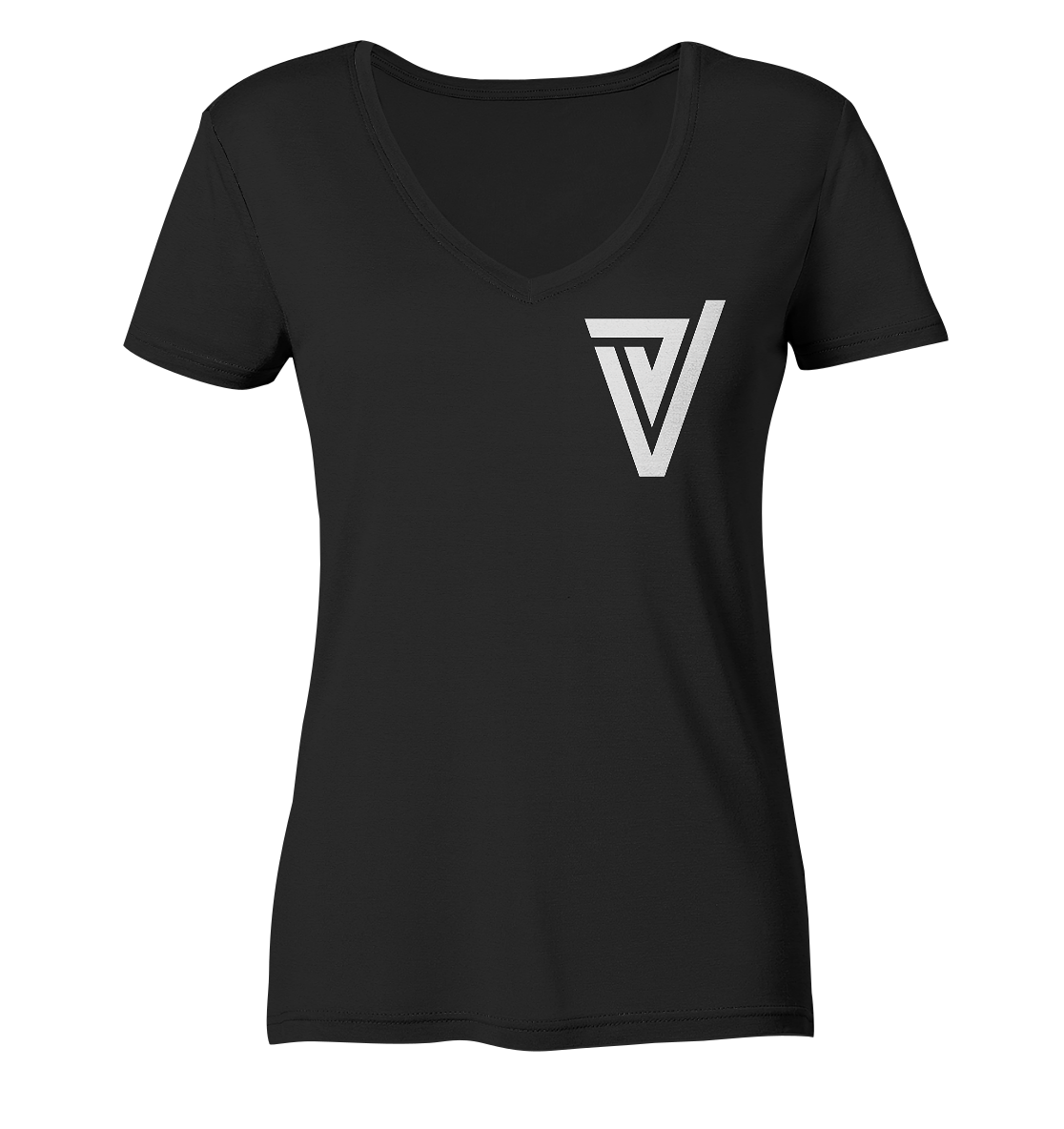 Verdipwnz Logo - Ladies V-Neck Shirt