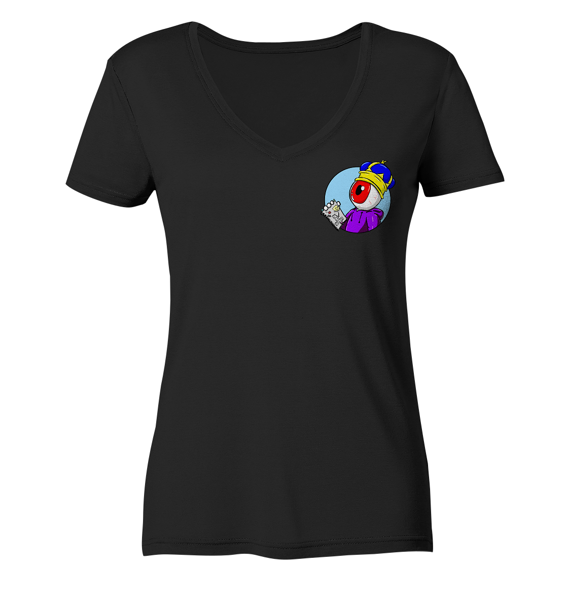 KekLuck Logo - Ladies V-Neck Shirt