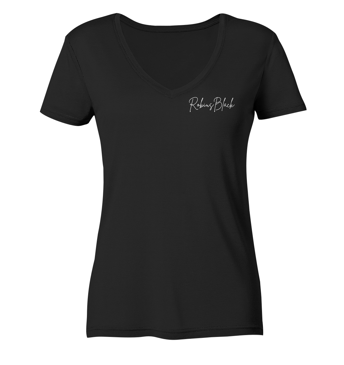 RobiusBlack Unterschrift - Ladies V-Neck Shirt