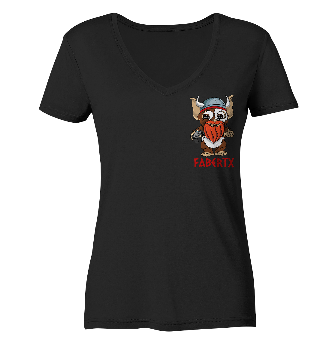 Fabertx Logo - Ladies V-Neck Shirt