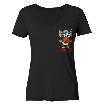 Fabertx Logo - Ladies V-Neck Shirt