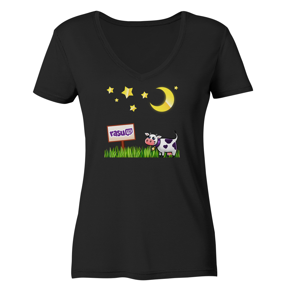 rasuTV Night - Ladies V-Neck Shirt