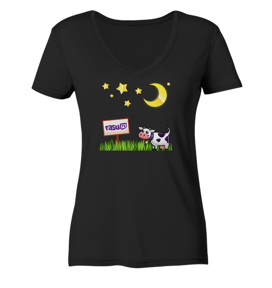 rasuTV Night - Ladies V-Neck Shirt