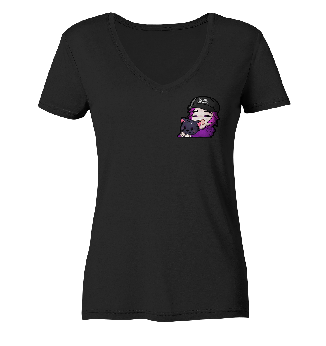 x3_kaspa Hug - Ladies V-Neck Shirt