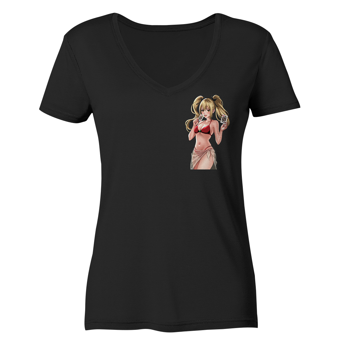 Miezchen Beach - Ladies V-Neck Shirt