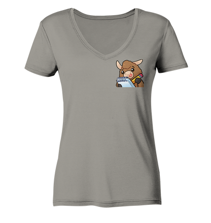 FlauschigTV Note - Ladies V-Neck Shirt