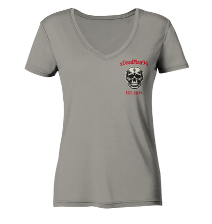 xDeadMan94 Logo - Ladies V-Neck Shirt