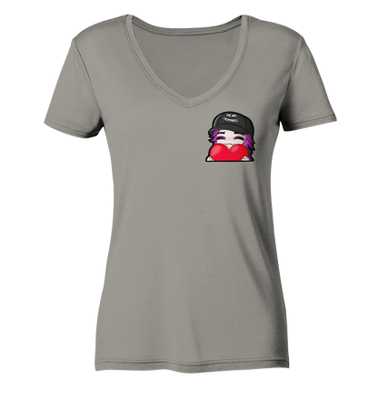 x3_kaspa Love - Ladies V-Neck Shirt