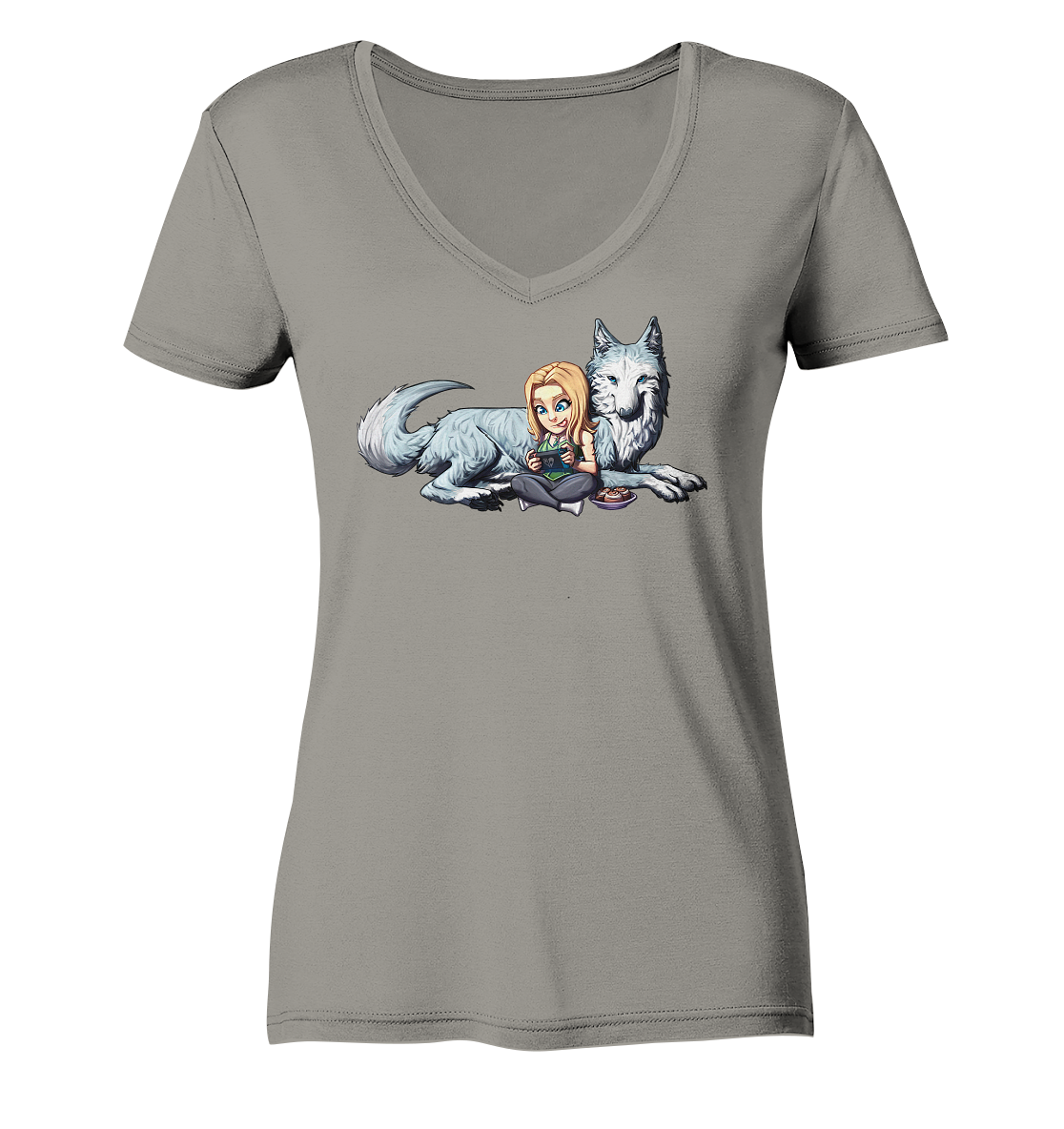 StaceyLucia Wolf - Ladies V-Neck Shirt