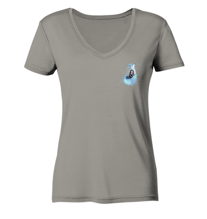 Ice_Kiki Design - Ladies V-Neck Shirt