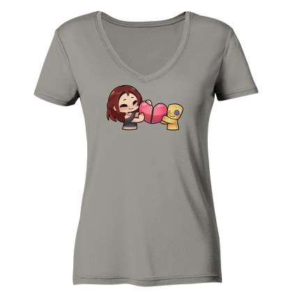 KoRngirL81 Herz - Ladies V-Neck Shirt