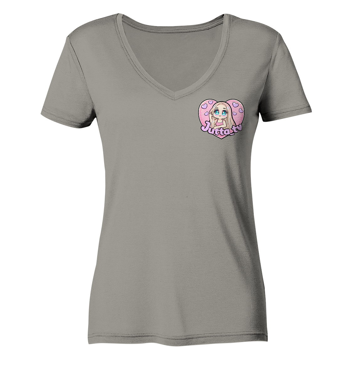 Jutta_tv Logo - Ladies V-Neck Shirt