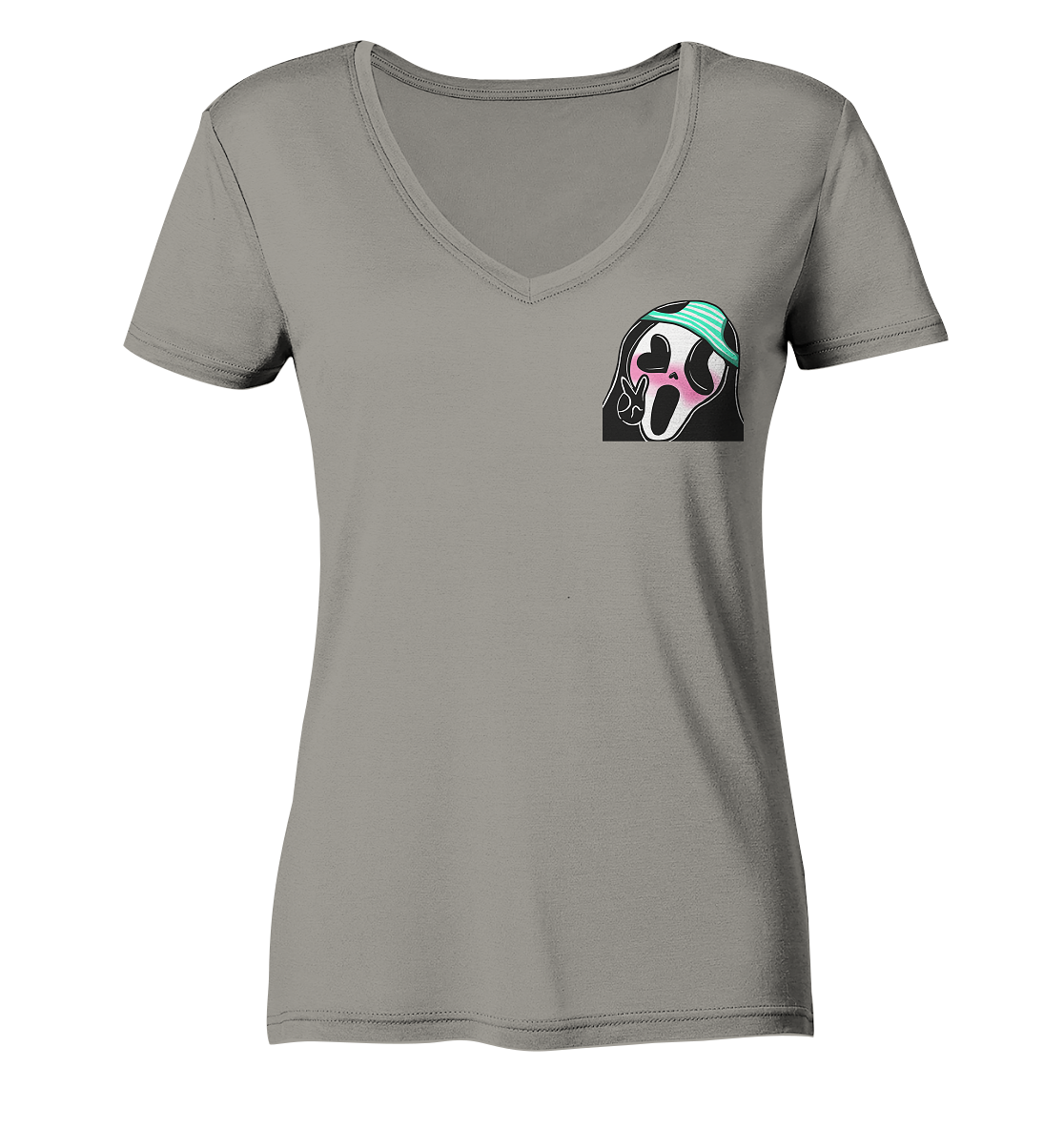 Purple_Dragon GhostFace - Ladies V-Neck Shirt