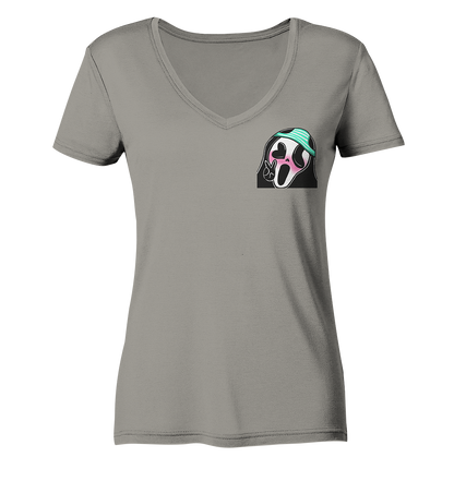 Purple_Dragon GhostFace - Ladies V-Neck Shirt