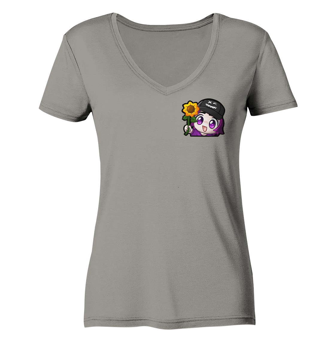 x3_kaspa Flower - Ladies V-Neck Shirt