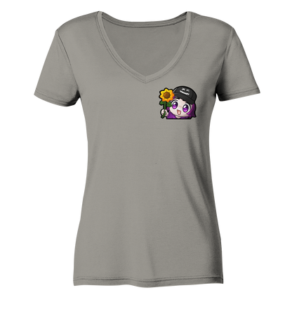 x3_kaspa Flower - Ladies V-Neck Shirt