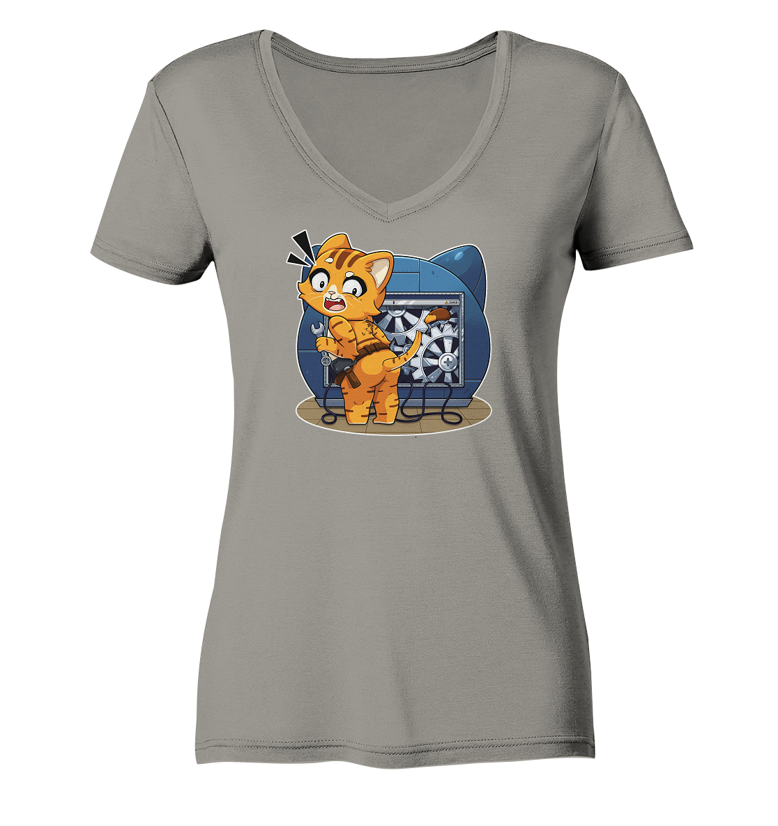 FeineKatze nix Create - Ladies V-Neck Shirt