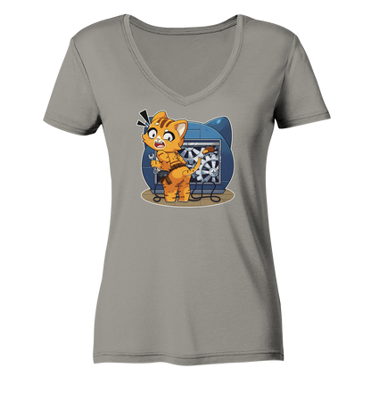 FeineKatze nix Create - Ladies V-Neck Shirt