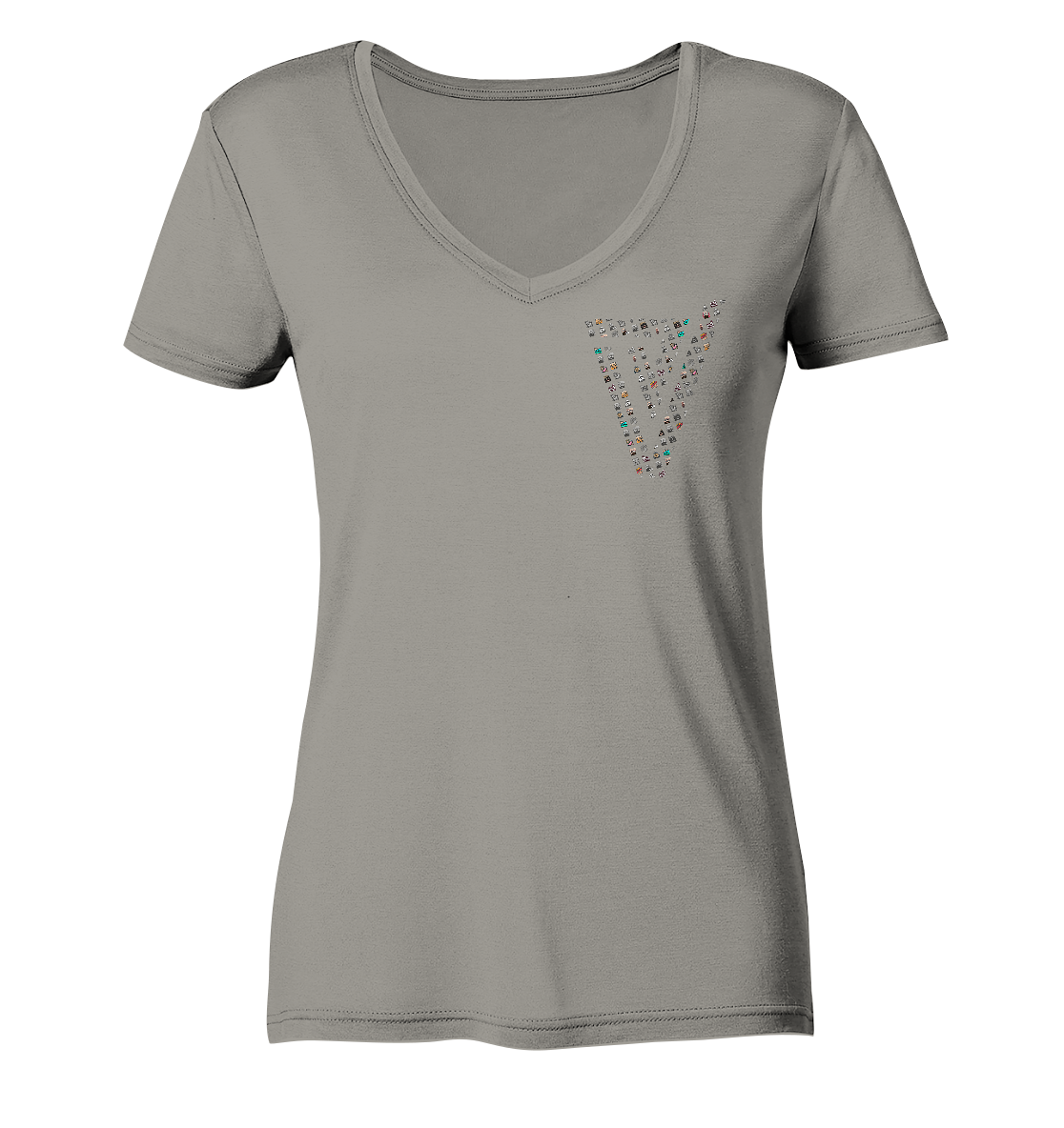 Verdipwnz Emotes - Ladies V-Neck Shirt