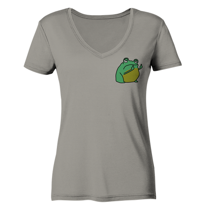 Aylana87 Kackfrosch - Ladies V-Neck Shirt