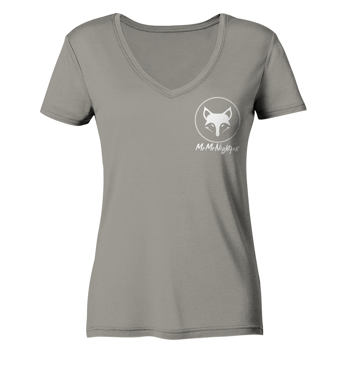 MrMrNightfox Logo - Ladies V-Neck Shirt