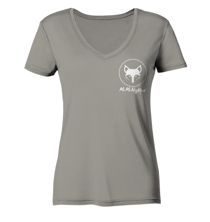 MrMrNightfox Logo - Ladies V-Neck Shirt