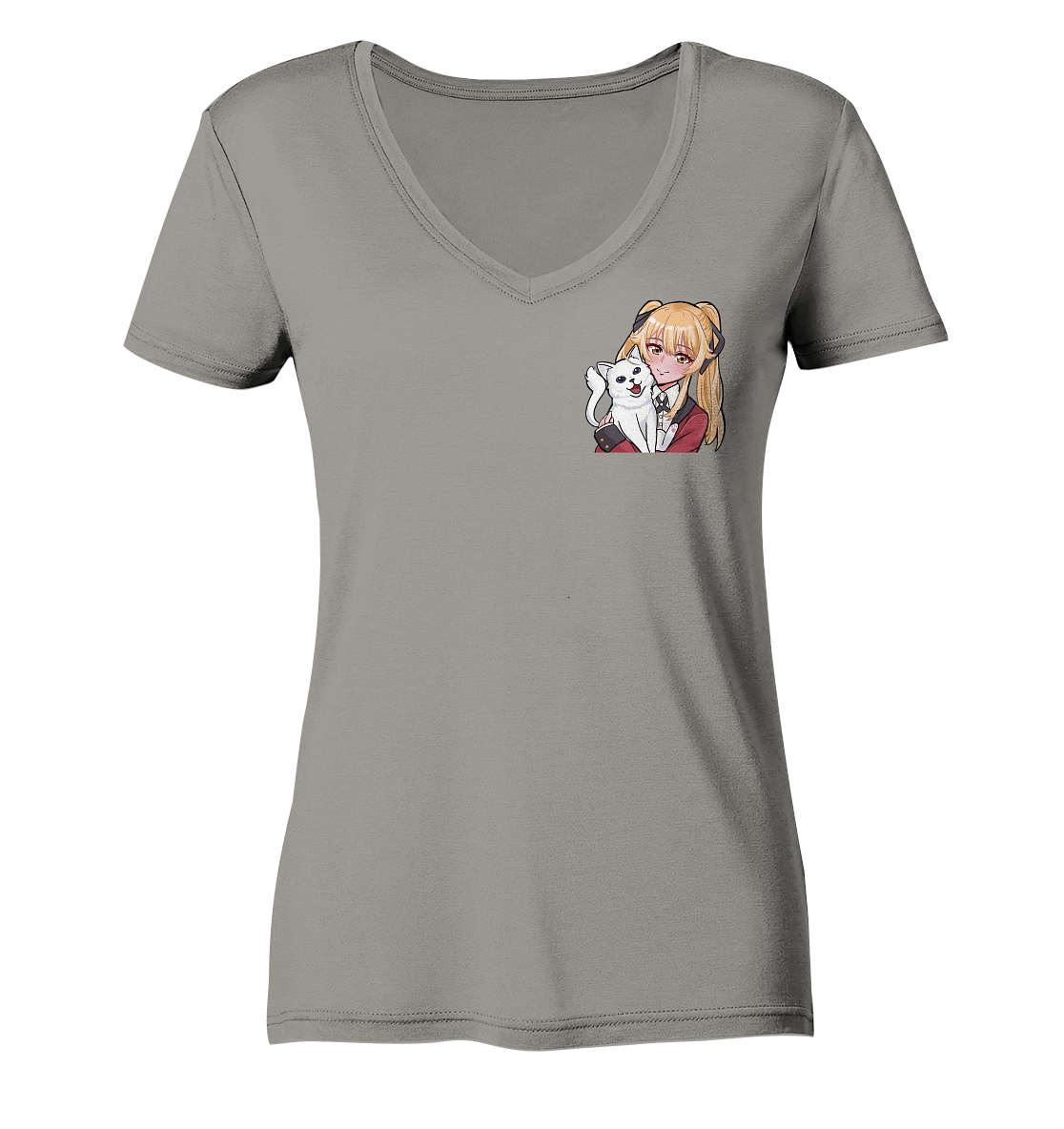 Miezchen Cuddle - Ladies V-Neck Shirt