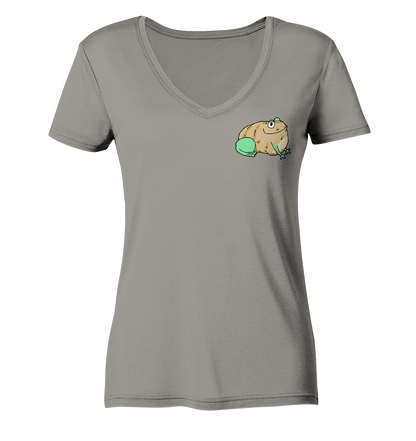 Aylana87 Kartoffelfrosch - Ladies V-Neck Shirt