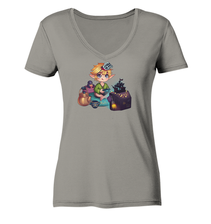 StefanBzockt Gamingroom - Ladies V-Neck Shirt