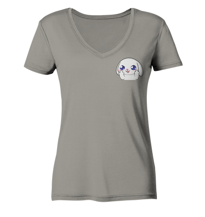 HuwJeffner MiddleFinger - Ladies V-Neck Shirt