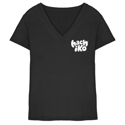 Hachiko Logo - Ladies V-Neck Shirt