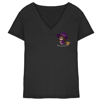 WitchOfAllx Besen - Ladies V-Neck Shirt