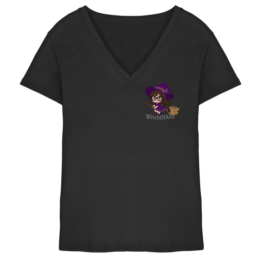 WitchOfAllx Besen - Ladies V-Neck Shirt