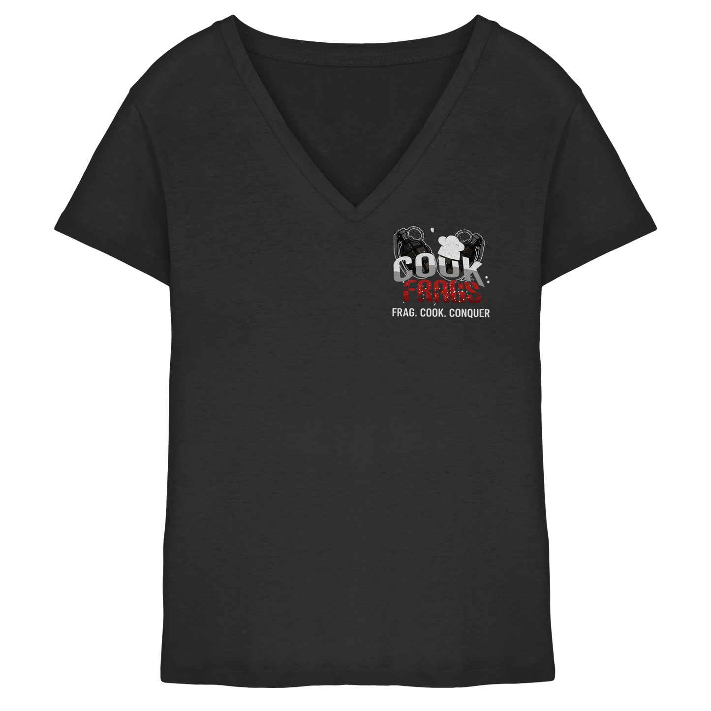 cookfrags Logo - Ladies V-Neck Shirt